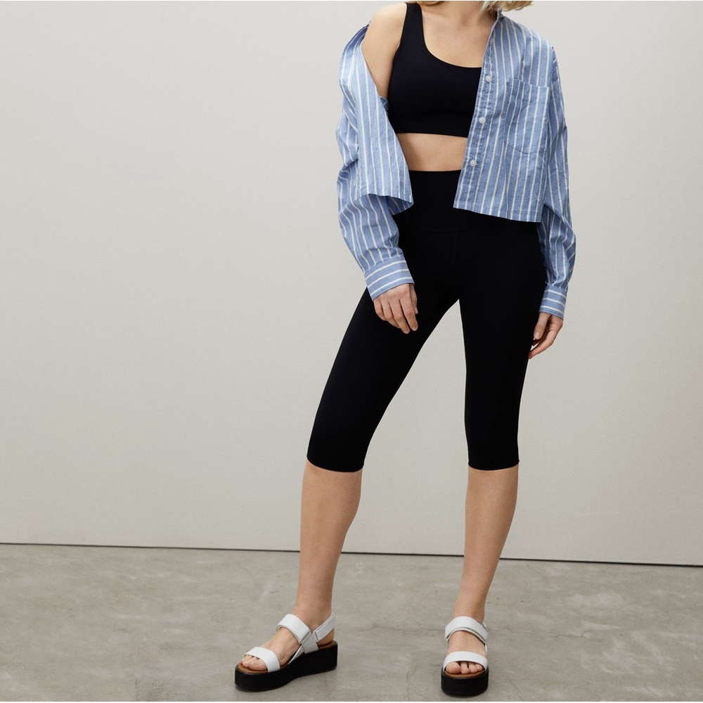 Everlane Perform Black Cropped Leggings XS